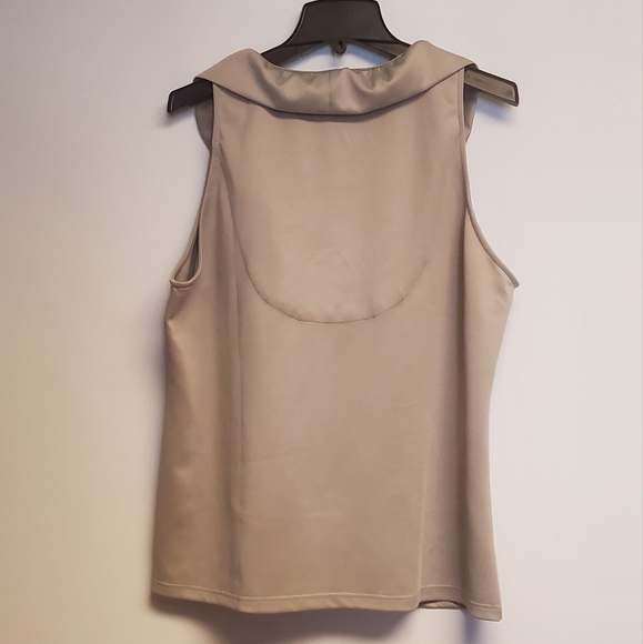 Gretchen Scott Jersey Ruffle Neck Top Tan Goddess  XXL - Picture 8 of 11